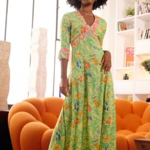Robe longue imprimée femme à Tarbes chez Ann'C