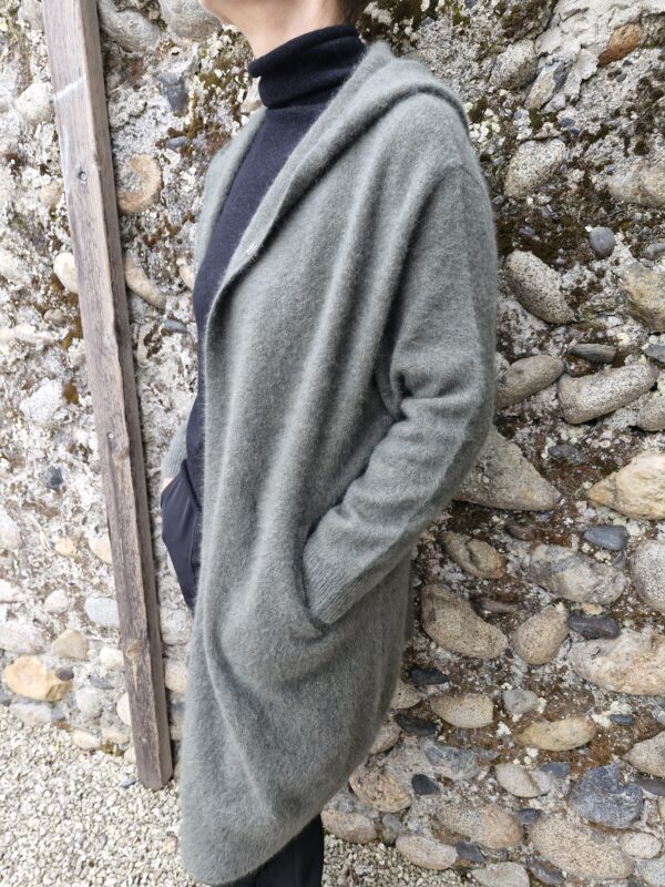 Veste longue racoon capuche charming smile cachemire annc tarbes