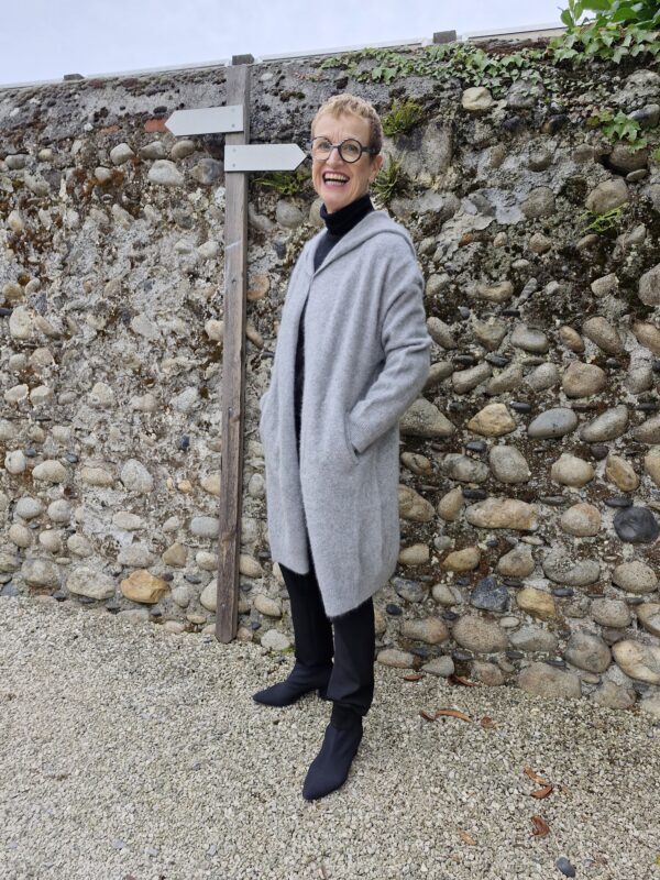 Veste longue racoon capuche charming smile cachemire annc tarbes