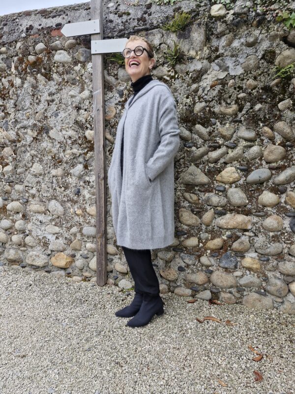 Veste longue racoon capuche charming smile cachemire annc tarbes