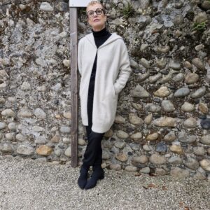 Veste longue racoon capuche charming smile cachemire annc tarbes