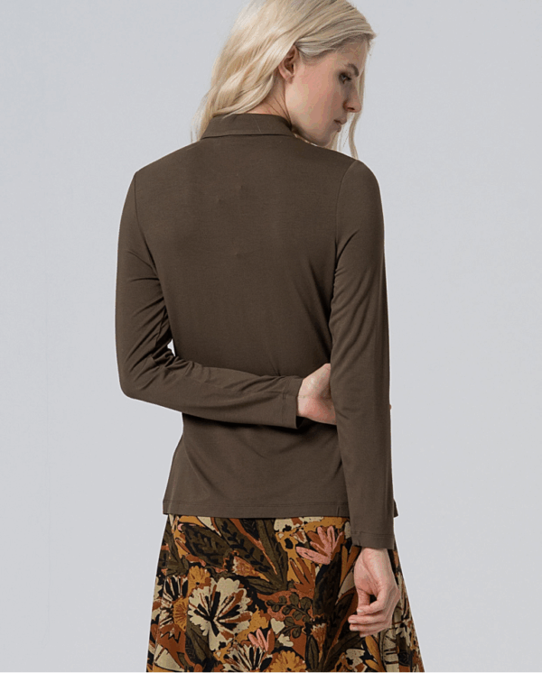 Chemise en bambou extensible et douce Kaki foncé
