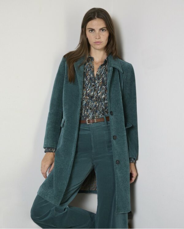 Pantalon large en velours côtelé Bleu acier SURKANA ANNC TARBES