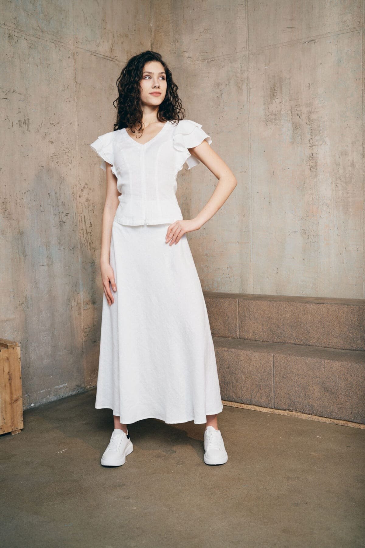 JUPE MIDI LIN LUEL Annc Tarbes