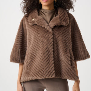 Cape chevron fourrure joseph ribkoff annc tarbes