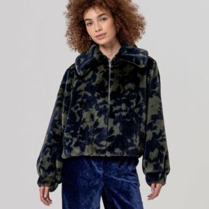 Veste en fausse fourrure à fleurs SURKANA ANNC TARBES